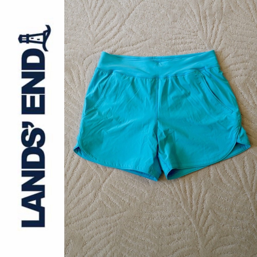 EUC SZ 10 Lands' End swim shorts with built in bikini bottom